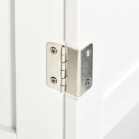 kleankin Móvel para Lavatório Pousar Armário para Casa de Banho de Madeira com 2 Portas e Prateleira Interior Ajustável 60x30x60cm Branco(m-8)