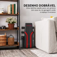 SPORTNOW Banco de Abdominais Ajustável Banco de Musculação Dobrável para Treino de Corpo Completo 82x35x42,5-107 cm Preto(m-5)