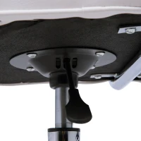 HOMCOM Chaise de bureau fauteuil manager pivotant hauteur réglable revêtement synthétique capitonné blanc(m-9)