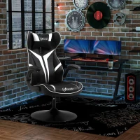 Vinsetto Fauteuil gamer chaise de jeu gaming pivotante ergonomique hauteur réglable accoudoirs revelables coussin têtière inclus(m-2)