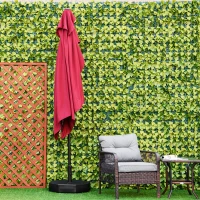 Outsunny Octagonal Garden Parasol Base Holder Outdoor Market Umbrella Stand Weights, Up to 28kg Water Filled or 40kg Sand Filled, Black(m-11)