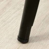 HOMCOM Lot de 4 tabourets de Bar Industriel avec Dossier Repose-Pied Hauteur Assise 76 cm métal noir Panneaux Multicouches Imitation Bois Clair(m-9)