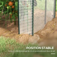 Outsunny Serre de jardin avec 2 espaces et 2 portes enroulables - 0,8 m² Serre à tomates dim. 1L x 0,8l x 1,5H m, Acier et PE(m-7)
