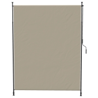 Outsunny Store vertical avec manivelle sans perçage brise-vue de balcon cadre en aluminium protection UV 200 x 305 cm sable