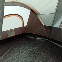 Outsunny Tenda de Campismo para 4-5 Pessoas Impermeável + Anti UV com Bolsa de Transporte e Gancho para Luz 455x230x180cm Cinza e Preto(m-9)