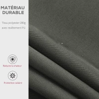 Outsunny Store banne Manuel rétractable Angle Réglable Aluminium Polyester imperméabilisé 3,5L x 2,5l m gris(m-4)