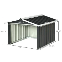 Outsunny Abri de jardin pour tondeuse à gazon robot-tondeuse - garage tondeuse robot - tôle acier gris(m-3)