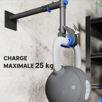 HOMCOM Support de réparation de vélo, réglable en hauteur, charge max. 25kg, montage entretien reparation VTT, vélo de route(m-7)