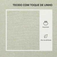 HOMCOM Sofá 2 Lugares Estofado em Linho Sintético Sofá Sala de Estar com 2 Almofadas Espaço de Armazenamento 135x72x84 cm Bege(m-4)
