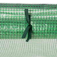 Outsunny Mini Serre de Jardin mini serre tunnel 180L x 90l x 90H cm toit pointu Acier PE Haute densité 140 g/m² Anti-UV 2 fenêtres avec Zip enroulables Vert(m-10)