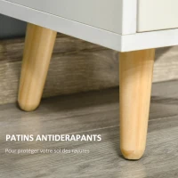 HOMCOM Bibliothèque étagère Rangement Colonne pour Salon, Salle de Bain Blanc en Bois dim. 40L x 30l x 130H cm(m-6)