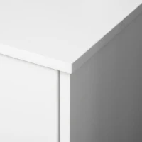 Vinsetto Support d'imprimante Organisateur Meuble de rangement de Bureau Caisson avec 2 tiroirs Dont 1 verrouillable pour format A4 - dim. 86,3I x 40P x 66,5H cm - en Bois Blanc(m-8)