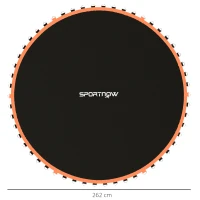 SPORTNOW Trampoline Replacement Mat with Spring Pull Tool, 54 V-Hooks, for 10ft Trampoline using 14cm Springs, Orange(m-3)