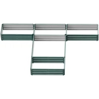 Outsunny Jardinière carré potager de jardin en acier modulable ensemble de 5 jardinières pour légumes, plantes, fleurs, vert(m-1)
