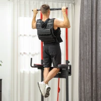 SPORTNOW Colete de Pesos 15 kg Colete de Musculação Ajustável com Bandas Reflectoras Colete de Cross Training  Preto(m-2)