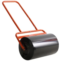 Outsunny Rouleau à Gazon Jardin en Acier avec poignée dim. 59L x 32l x 113H cm lestage Max. 38 L Rouge Noir(m-10)