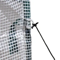 Outsunny Serre de jardin PE avec étagères 2 niveaux, serre de balcon, bâche renforcée 140 g/m², châssis en acier, porte zippée enroulable, pour légumes plantes fleurs, 143x143x195cm, blanc(m-10)