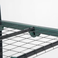 Outsunny Serre de jardin avec étagères 4 niveaux, serre de balcon, bâche renforcée PVC, châssis en acier, porte zippée, pour légumes plante fleurs, intérieur et extérieur, 70x50x160cm, transparente(m-9)