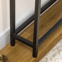 HOMCOM Table console table d'entrée bout de canapé style industriel avec étagère inférieure - métal 20 x 23 x 75 cm(m-9)