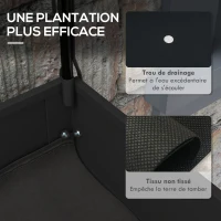 Outsunny Jardinière surélevée avec bâche transparente, 2 roulettes et 1 étagère inférieure, dim. 80L x 40l x 120H cm(m-7)