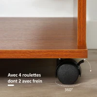 HOMCOM Armoire penderie Armoire de Rangement Mobile Panneaux de Particules Coloris Noyer(m-5)