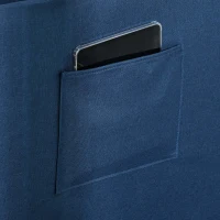 HOMCOM Sofá Cama 3 em 1 Sofá de 2 Lugares com Encosto Ajustável Sofá Cama Individual com Almofadas 65x98x69 cm Azul(m-9)