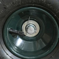 Outsunny Siège de jardin chaise roulante pivotant à 360° et réglable en hauteur avec plateau à outils charge max. 150 Kg vert(m-9)