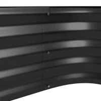 Outsunny Carré potager de jardin fond ouvert 2 étages pour herbes légumes fruits fleurs 120 x 90 x 30 cm noir(m-9)