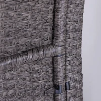 Outsunny 5 Pieces PE Rattan Garden Furniture Set with 10cm Thick Padded Cushions, Wicker Weave Outdoor Seating Chairs with 2 Armchairs, 2 Stools, Glass Top Table, Dark Grey(m-11)