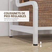 HOMCOM Étagère de rangement à 3 niveaux étagère en métal design industriel structure en acier 55 x 40 x 77 cm blanc(m-6)