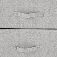 HOMCOM Commode en Tissu Meuble de Rangement 4 tiroirs chiffonnier dim. dim. 45L x 30l x 92H cm Cadre en métal(m-8)