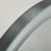 kleankin Miroir de salle de bain rond LED Ø 60 cm miroir mural avec éclairage interrupteur tactile fonction de mémoire système anti-buée aluminium(m-10)