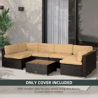 Outsunny 14 Pcs Outdoor Cushion Set - Beige(m-6)