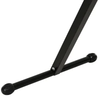 HOMCOM Cavalete Telescópico com Rolo Dobrável e Altura Ajustável entre 68-110cm com Manivela de Bloqueio Carga Máx. 60/90kg Preto e Prata(m-9)