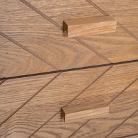 HOMCOM Table de chevet Chiffonnier Commode Meuble de Rangement avec 4 tiroirs Scandinave 40L x 30l x 75H cm en Bois(m-11)