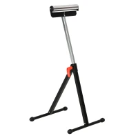 HOMCOM Cavalete Telescópico com Rolo Dobrável e Altura Ajustável entre 68-110cm com Manivela de Bloqueio Carga Máx. 60/90kg Preto e Prata(m-1)