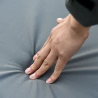 Outsunny 6 PC Rattan Sofa Coffee Table Set Sectional Wicker Weave Furniture for Garden Outdoor Conservatory w/ Pillow Cushion Grey(m-8)