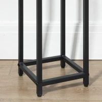 Outsunny Lot de 3 supports pot de fleurs porte-plantes carrées empilables - 21 x 21 x 50/70/90 cm - acier(m-13)