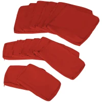Outsunny Set of 14 Outdoor Cushion Covers - Red(m-7)