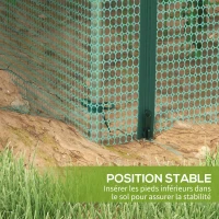 Outsunny Serre de jardin serre à tomates filet protection porte zippée enroulable HDPE, dim. 125L x 248l x 62,5H cm(m-7)