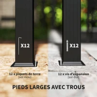 Outsunny Pergola rétractable 3,5 x 6 m pergola pour terrasse structure en aluminium + toile polyester - beige(m-6)