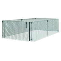 Outsunny Serre de jardin serre à tomates filet protection porte zippée enroulable HDPE, dim. 125L x 248l x 62,5H cm