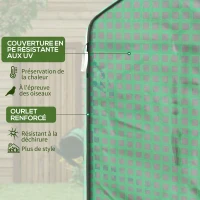 Outsunny Serre de jardin avec 1 porte, 1 fenetres, étagères 3 niveaux pour Légumes Plantes Fleurs Bâche PE 140 x 143 x 190 cm(m-5)