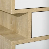 HOMCOM Meuble Commode chiffonnier Style scandinave 4 tiroirs coulissants 47 x 30 x 81 cm Coloris Blanc Bois de chêne(m-11)