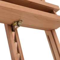 Vinsetto Chevalet en bois hauteur réglable 171-230cm Chevalet Peinture avec rangement inclinaison réglable 80° max. bois naturel(m-12)