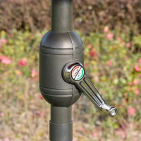 Outsunny 2.5m Shanghai Garden Parasol Umbrella with Crank & Tilt, Adjustable Outdoor Sun Shade, Blue(m-10)