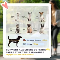 PawHut Poussette pour chien 4 roues légère et pliable, coussin lavable, laisse de sécurité, fenêtre à mailles multiples, gris(m-4)