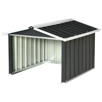 Outsunny Abri de jardin pour tondeuse à gazon robot-tondeuse - garage tondeuse robot - tôle acier gris(m-6)