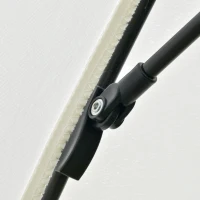 Outsunny 2.7M Garden Parasol Umbrella with Glass Fibre Ribs and Aluminium Frame, Tilting Sun Shade Shelter Canopy, Cream White(m-9)