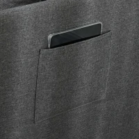 HOMCOM Sofá Cama de 1 Plaza con Respaldo Ajustable Sillón Cama Individual con Almohadas para Dormitorio Apartamento Gris(m-9)